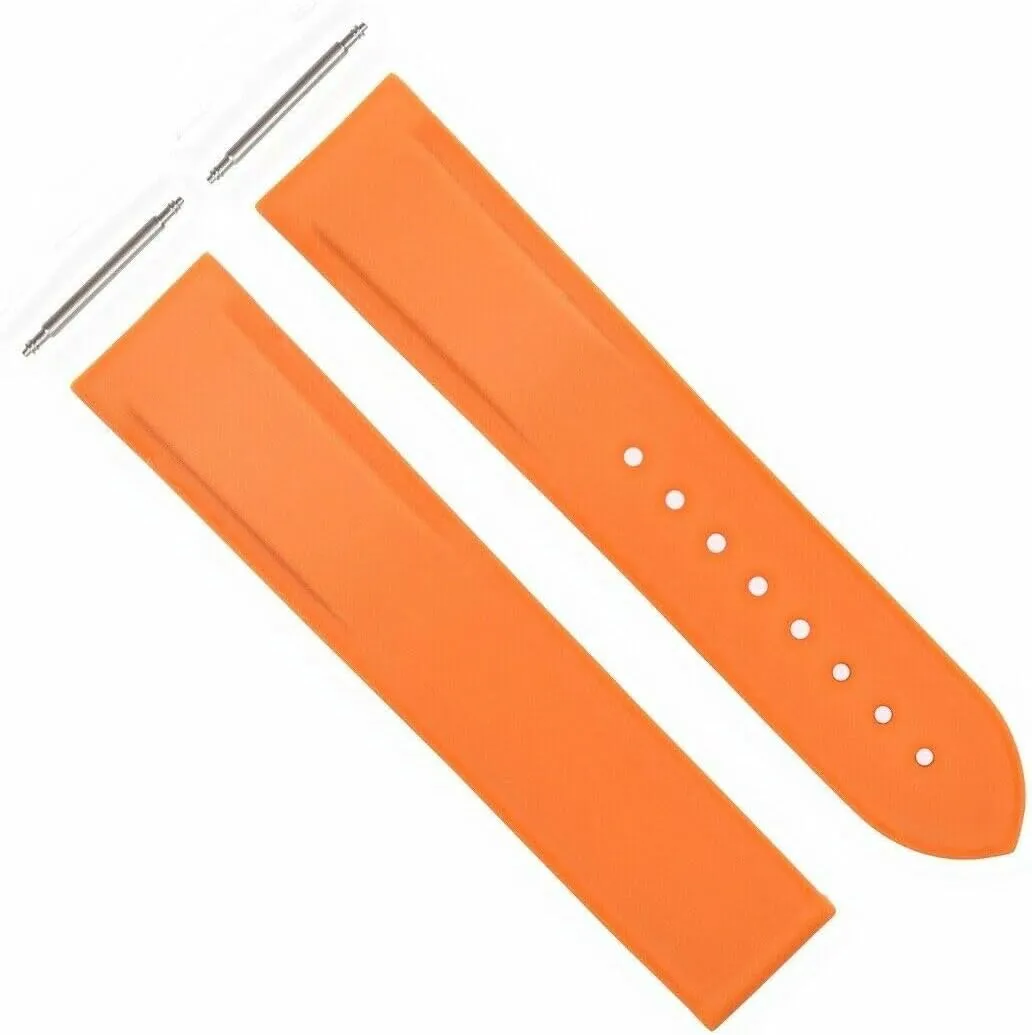 Planet Ocean Clasp Curved#45Dp 20-22mm Rubber Diver Strap Band Compatible sunlit soluble terrestrial with Omega Seamaster 