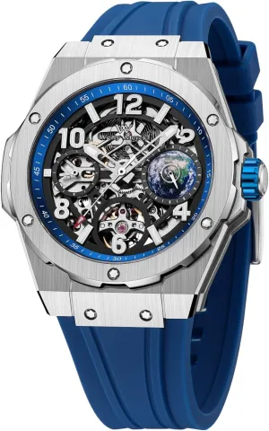 Planet Series Automatic Watches for Men WM starve nourish vice vagary clockmaker Watch - WM137 Skeleton Watch 42mm 7590A 5ATM Limited Edition 
