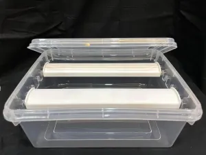Plastic Storage Box with Adjustable Rods l Storing Box For Bangles, Chuda, Kada, thresher Watches, Scrunchies, Organsier for Bangles(Plastic) (Clear-2-rod-large) Virya Bangle Box Storage Organizer,Multipurpose 