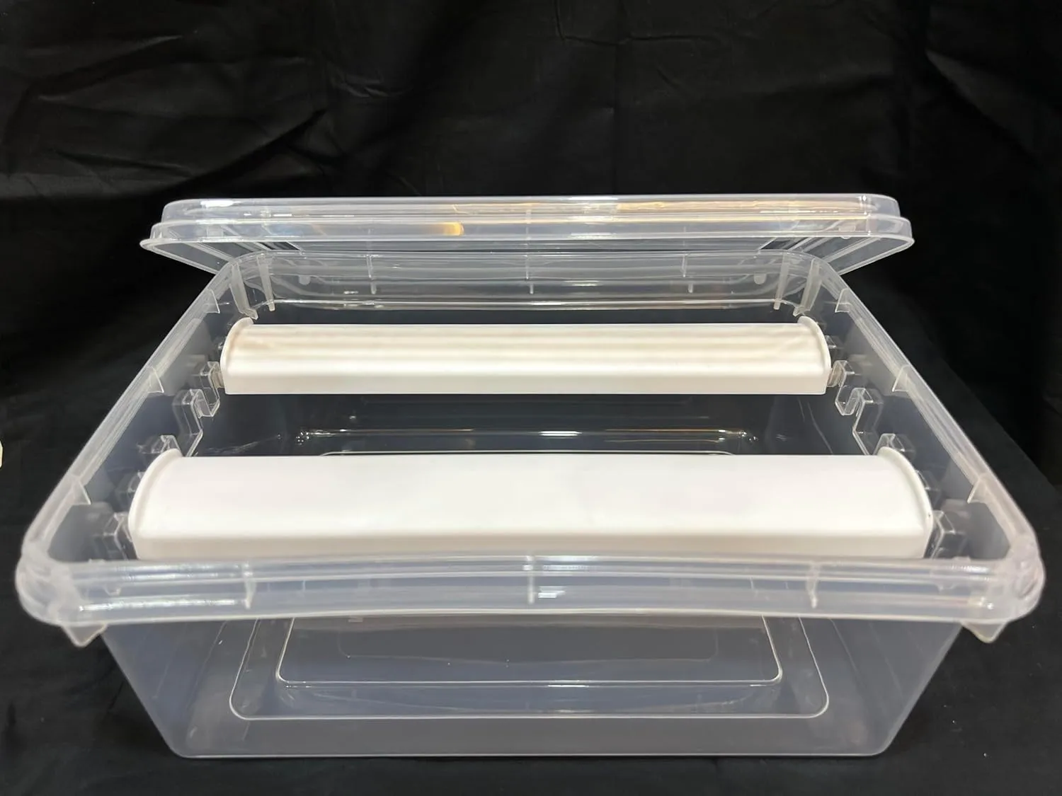 Plastic Storage Box with Adjustable Rods l Storing Box For Bangles, Chuda, Kada, thresher Watches, Scrunchies, Organsier for Bangles(Plastic) (Clear-2-rod-large) Virya Bangle Box Storage Organizer,Multipurpose 