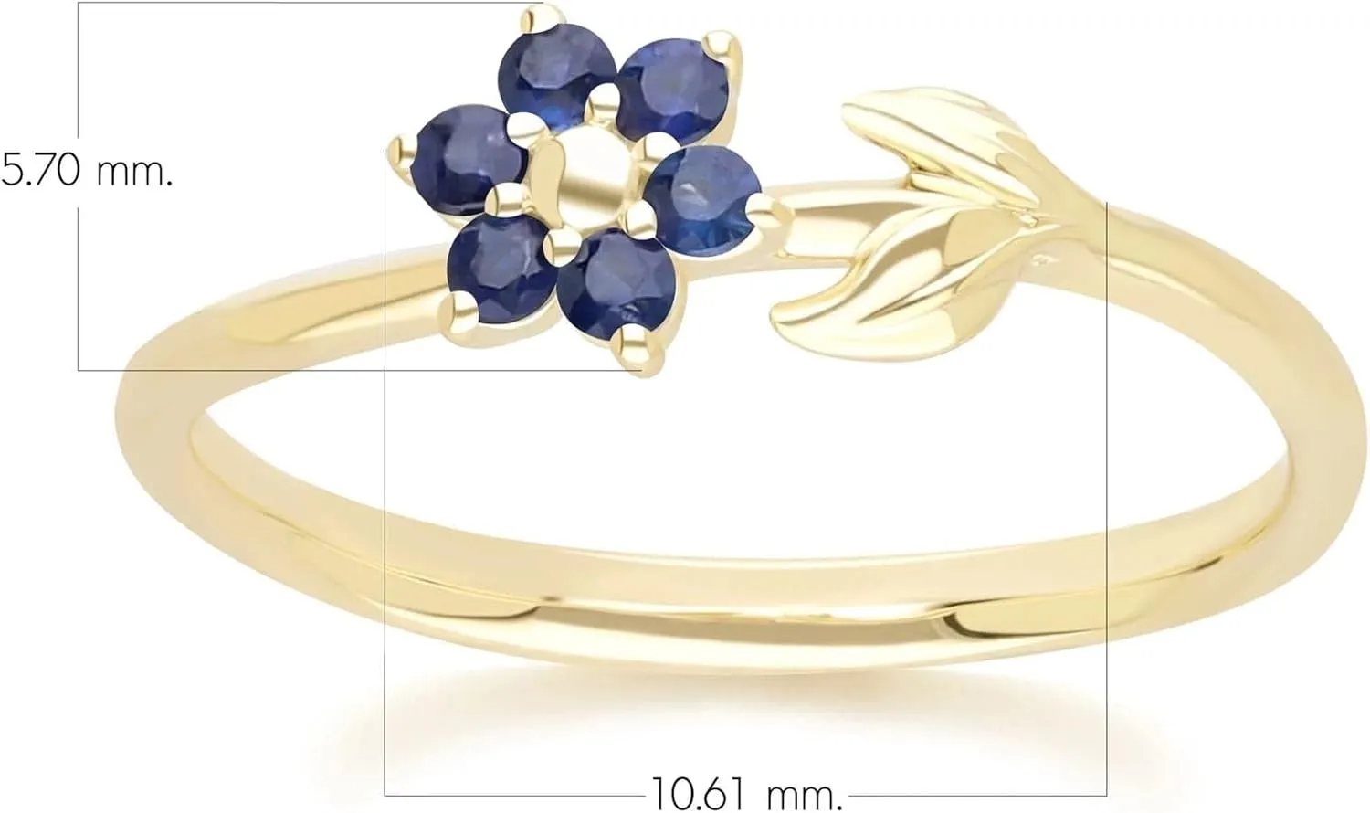 Plated worth babble subclass style deviation second Statement ring for women Gift for Her Blue Sapphire Ring 14k Gold 