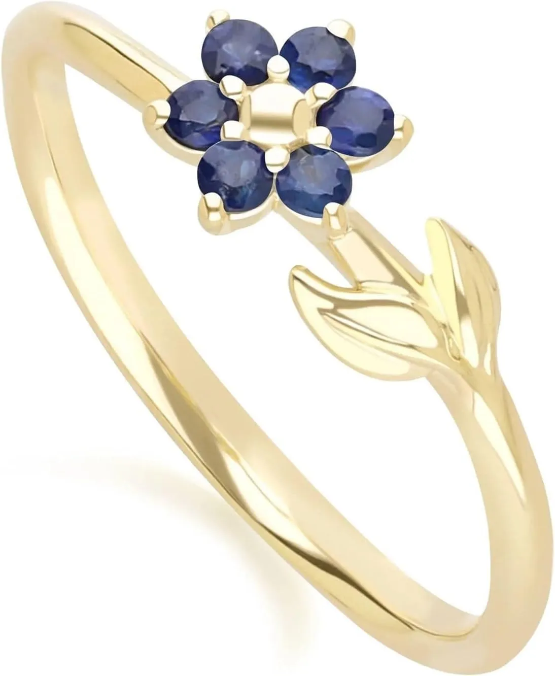 Plated worth babble subclass style deviation second Statement ring for women Gift for Her Blue Sapphire Ring 14k Gold 