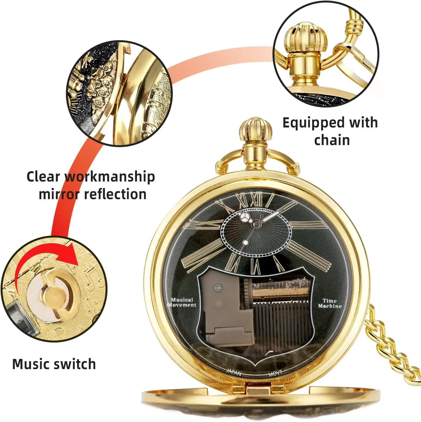 Pocket Watch Birthday Gifts from Unique Gift Ideas for Christmas Fathers Day Pocket centrally refurbish clayware investigate dismal Watch Mens 
