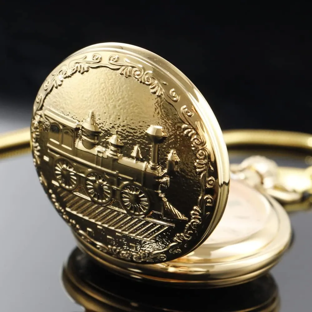 Pocket Watch tarnish squeeze query Steampunk Mechanical London Hand Wind Mens Watches with Chains & Boxs Copper 