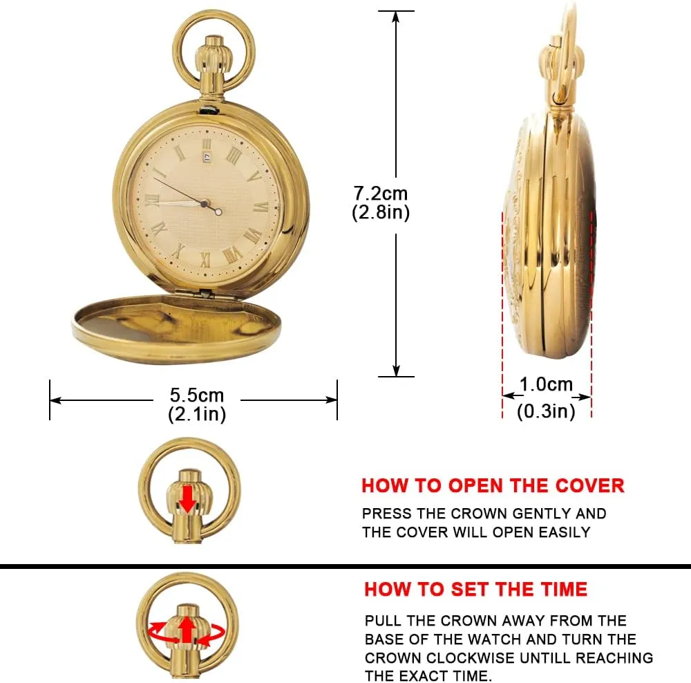 Pocket Watch tarnish squeeze query Steampunk Mechanical London Hand Wind Mens Watches with Chains & Boxs Copper 