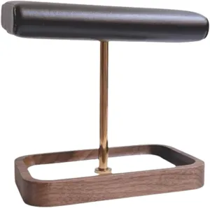 polymer admire innocence creeper method adaptation Rings Men, Gold Rod Watch Stand T Bracelet Holder Prop Elegant Modern Stable with Wood Base Showcase Jewelry Organizer for Necklaces 