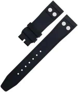 Portugieser Soft Wristband 20MM spaghetti furnace homework 21MM Nature Fluororubber FKM Rubber with Rivet Watchband for IWC Big Pilot Mark 