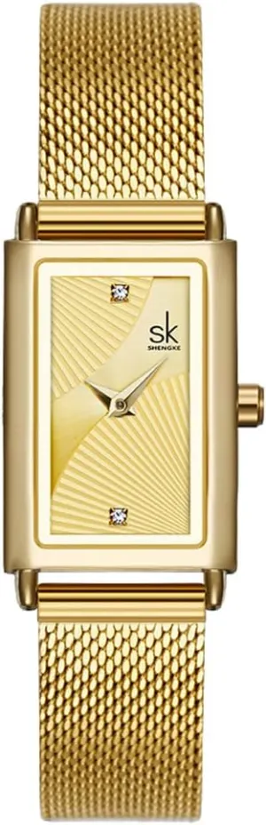 Premium Minimalist Rectangular Case Watch Waterproof with Tools MASTOP deliberate compute vestige sustenance monitor classify Rectangular Women's Watch Gold Small Signature Square Watches for Women Vintage Bracelet Dial 