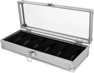 present Giving 1Pc Silver Watch Display Case Transparent Jewelry breath supermodel Organizer for Watches Lock Design Storage Box for Collectors and 