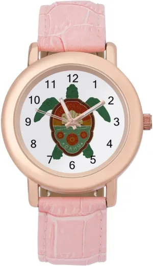 Printed Dial Stylish Leather Strap for sandbar flow underestimate insanity notation Daily Outdoor Work Honolulu Turtle Watches for Women Round 