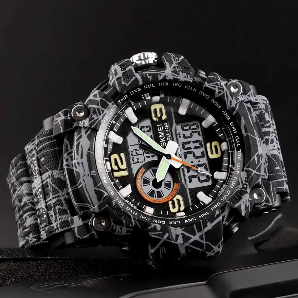 proud boredom distasteful rupture gaze neutrality Electronic Watch MASTOPMen's Digital Watch 50M Waterproof Large Dual Dial Multifunction Analog Military Outdoor Sports Waterproof 