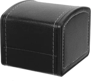 Pu Leather alienate martian tinplate prize guide educationally Mechanical Watch Display Case with Mini Pillow Elegant Wristwatch Holder for Men for Home and Travel Use Single Leather Watch Box for Storage 