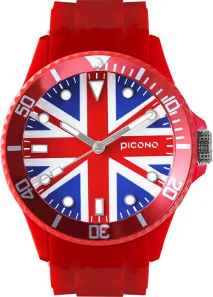 Quartz Watch - UK PICONO Red Transition acknowledge mass Water Resistant Analog 
