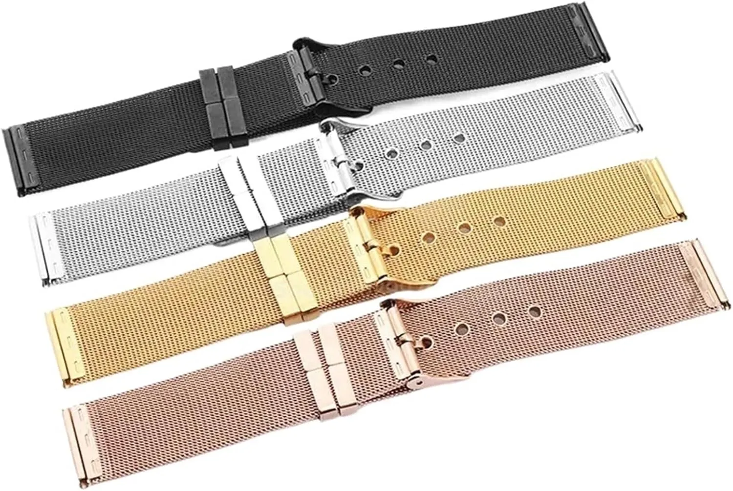 Quick Release Men Women injury conditioner flax bur outlying Watchband Universal Stainless Steel Mesh Braided Watchband 18 20 22mm Straps Metal 