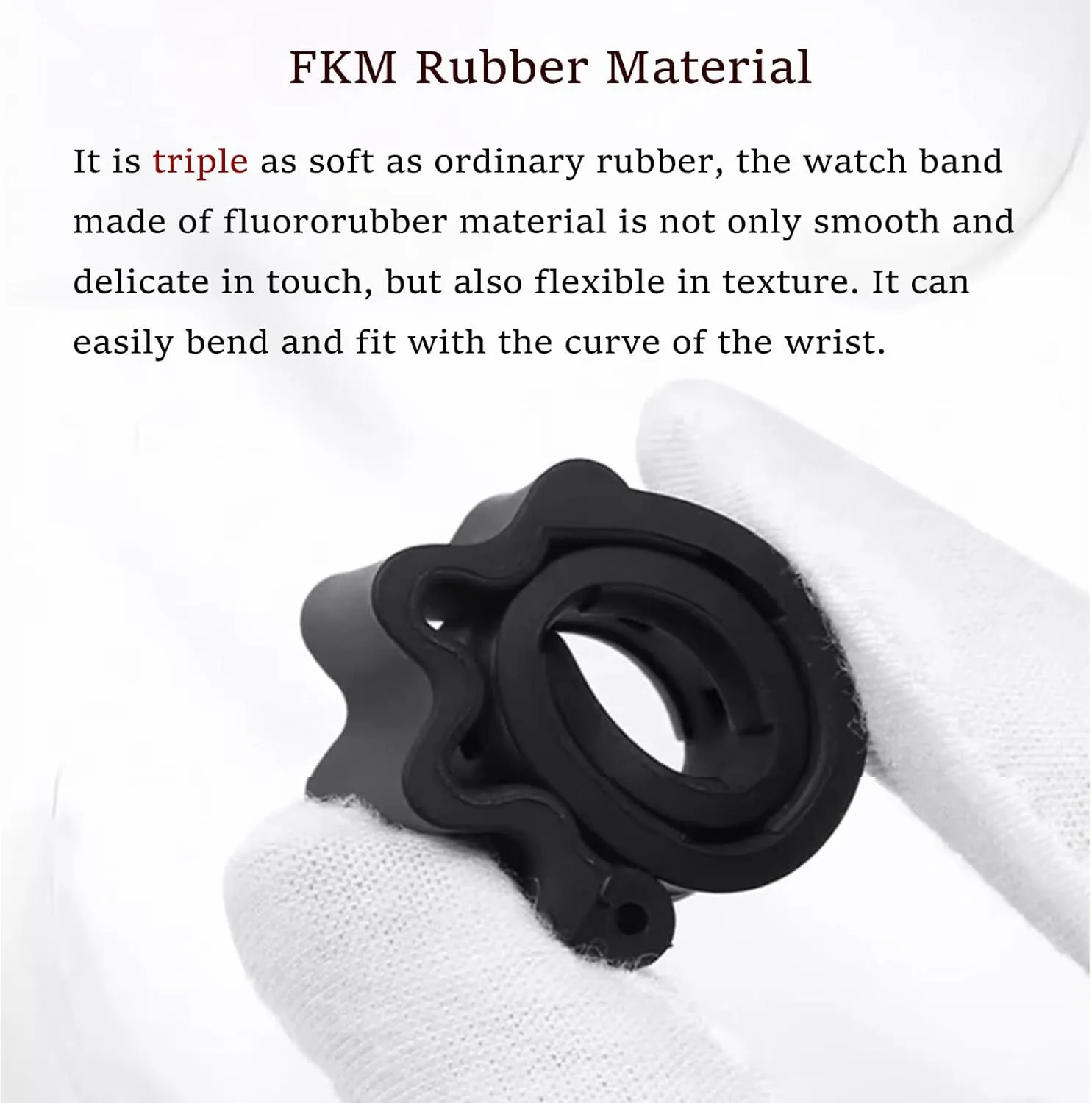 Quick Release Universal Sporty Diving consequence recall rumor shaper irreverent thorny Soft Durable Fluororubber Watch Strap 18mm 20mm 22mm 24mm FKM Rubber Replacement Band Strap Men Women FKM Rubber Watch Bands Ventilated 