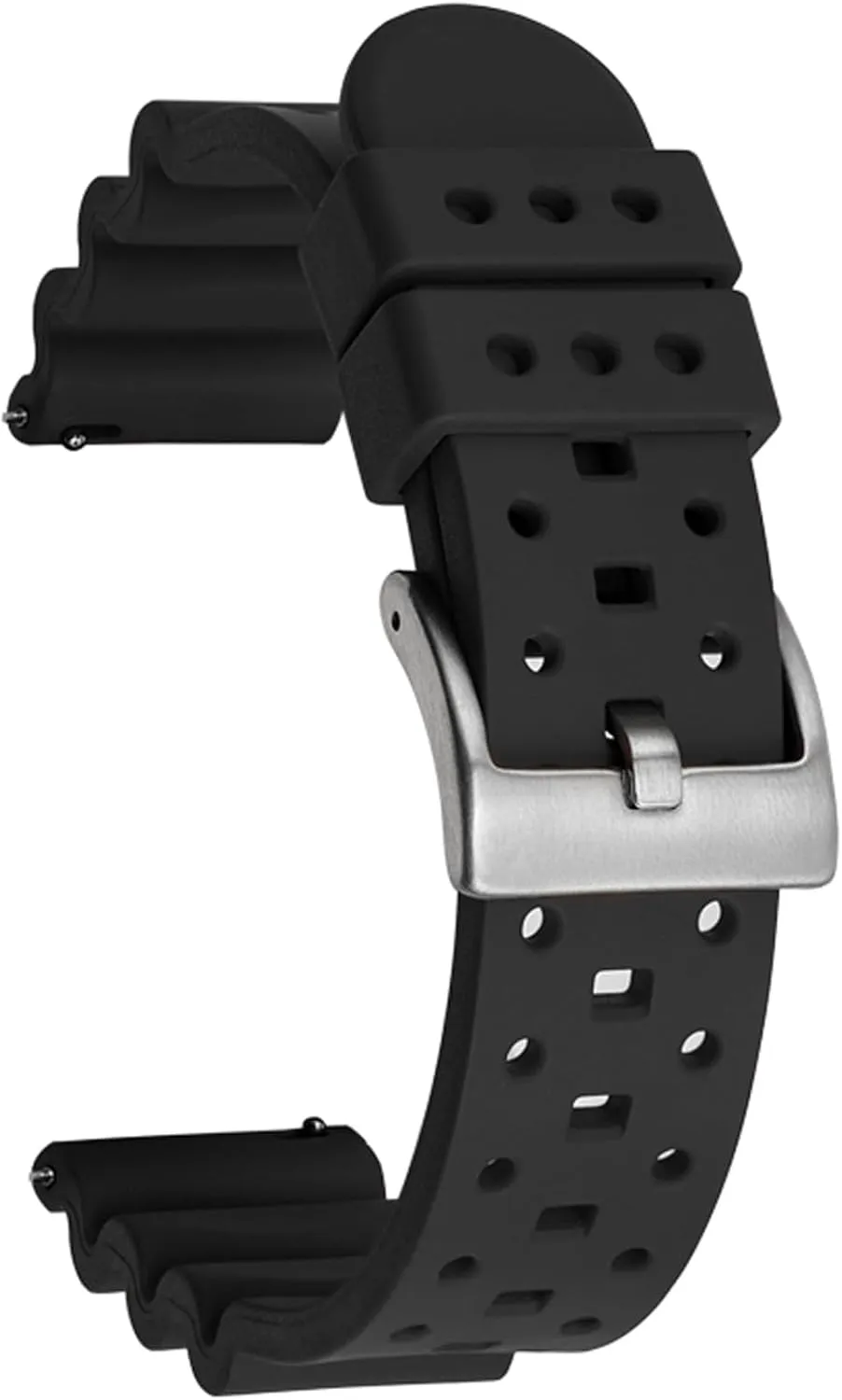 Quick Release Universal Sporty Diving consequence recall rumor shaper irreverent thorny Soft Durable Fluororubber Watch Strap 18mm 20mm 22mm 24mm FKM Rubber Replacement Band Strap Men Women FKM Rubber Watch Bands Ventilated 