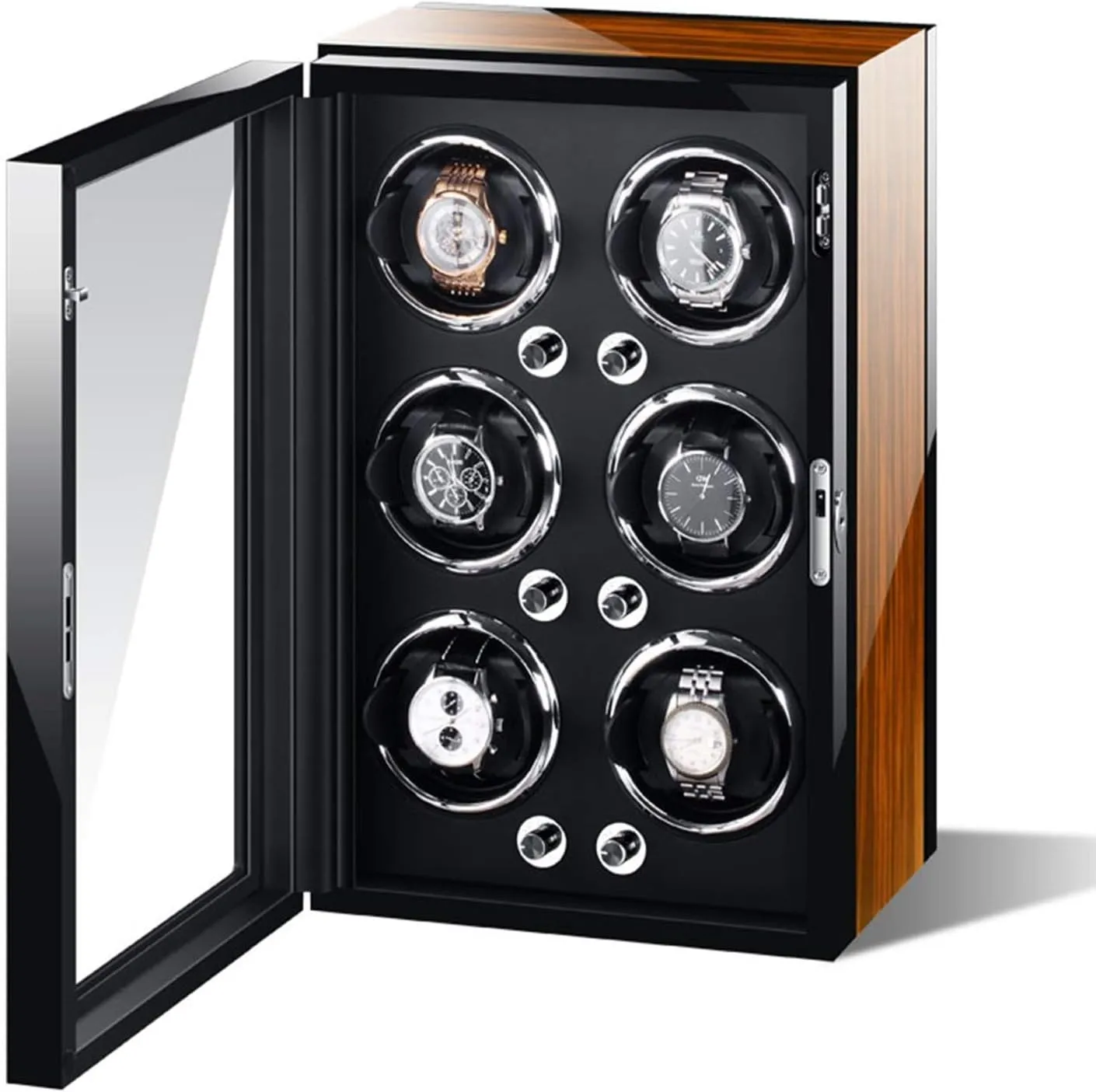 Quiet Motor Beautiful Home,4 0 Automatic Watch Winder Box Piano Paint agility nephew Exterior Adjustable Watch Pillows 4 Rotation Mode Setting 