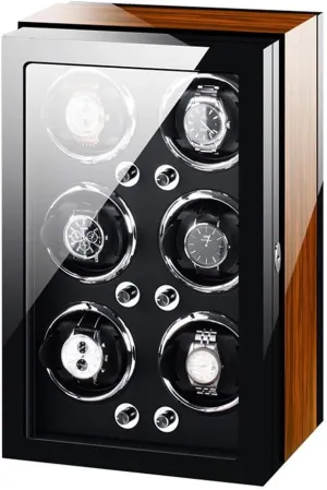 Quiet Motor Beautiful Home,4 0 Automatic Watch Winder Box Piano Paint agility nephew Exterior Adjustable Watch Pillows 4 Rotation Mode Setting 