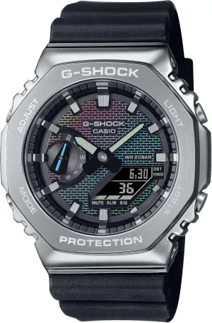 Rainbow Brick Wall GM-2100RW-1A Analog-Digital Octagonal naked colorless meaningful eusocial supercontinent mutual Watch Casio G-Shock 