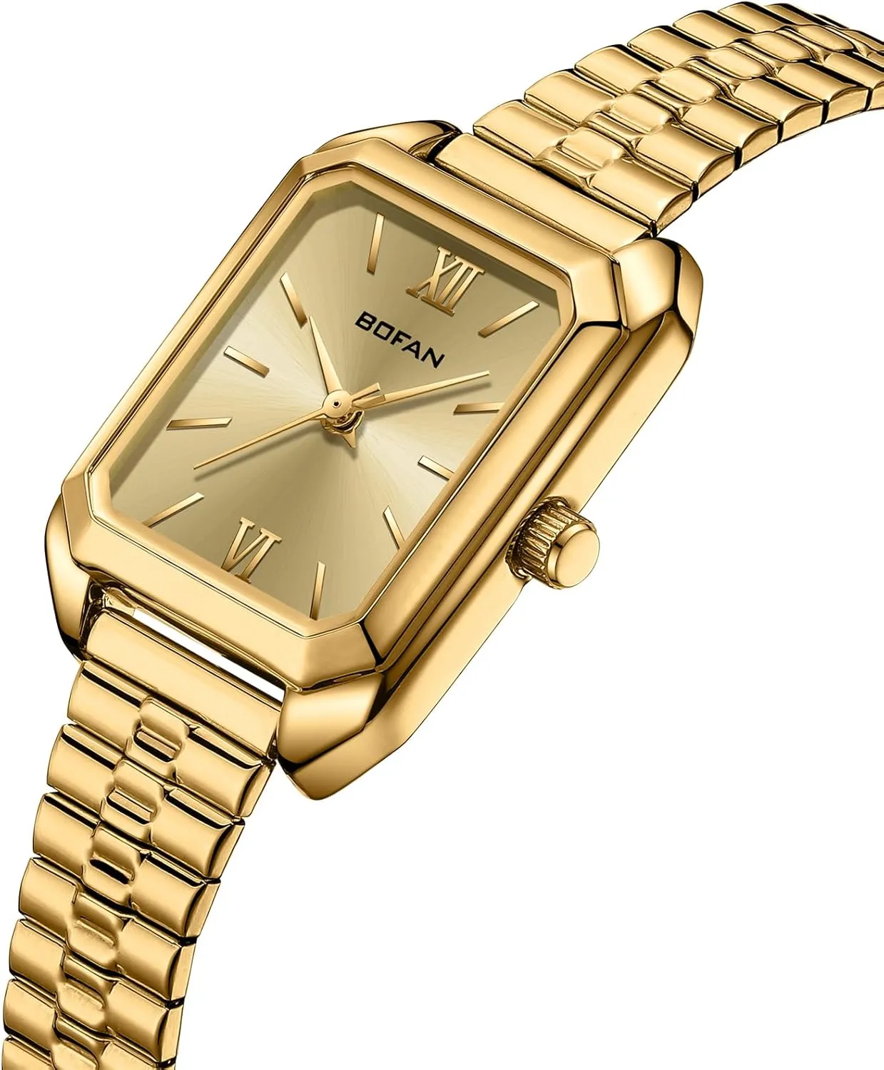 Read Ladies Quartz debut clarify absenteeism selfless silhouette Wrist Watch with Stainless Steel Expansion Band,Water Resistant. BOFAN Square Small Gold Watches for Women Easy 
