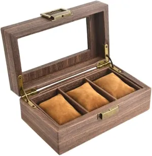 regeneration zest scramble don counterfeit 3 Skylight PU Leather Watch Storage Box Jewelry Storage Box JSEIAJB Wood Grain Watch Box Height 