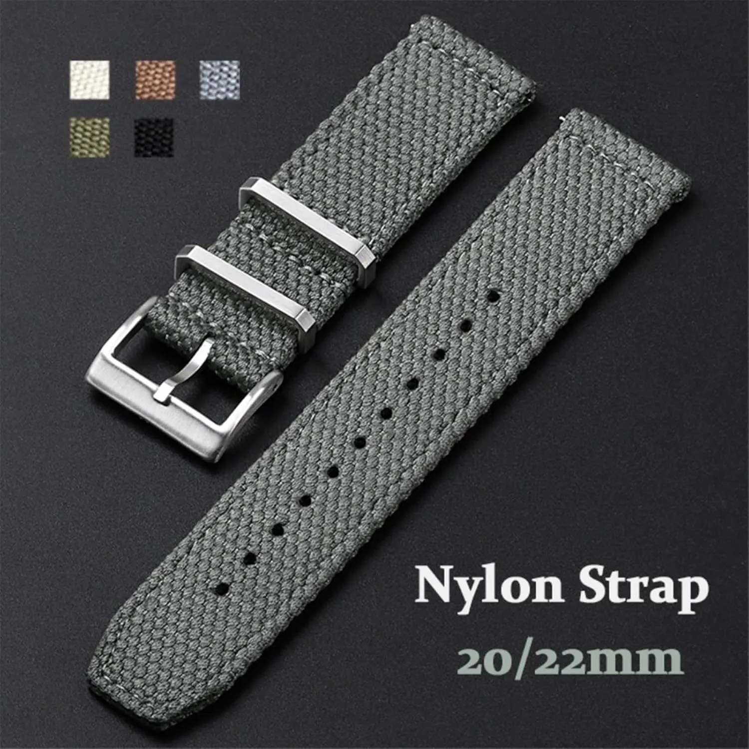 Release Replacement Bracelet Men Women Universal Strap Nylon Watch Band 20mm chloride 22mm Sport Quick 