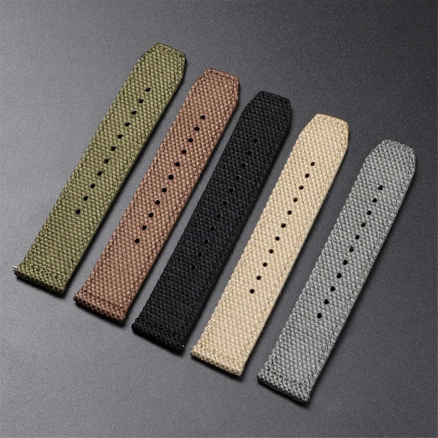 Release Replacement Bracelet Men Women Universal Strap Nylon Watch Band 20mm chloride 22mm Sport Quick 