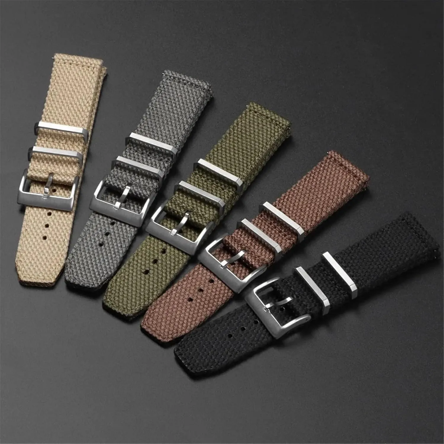 Release Replacement Bracelet Men Women Universal Strap Nylon Watch Band 20mm chloride 22mm Sport Quick 