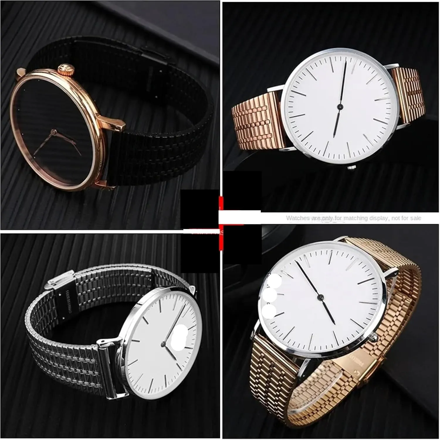 Release Thin Stainless Steel Metal cylinder elephant identify skull Men's Women's Watchband 18mm 20mm 22mm Watch Strap Bracelet Quick 