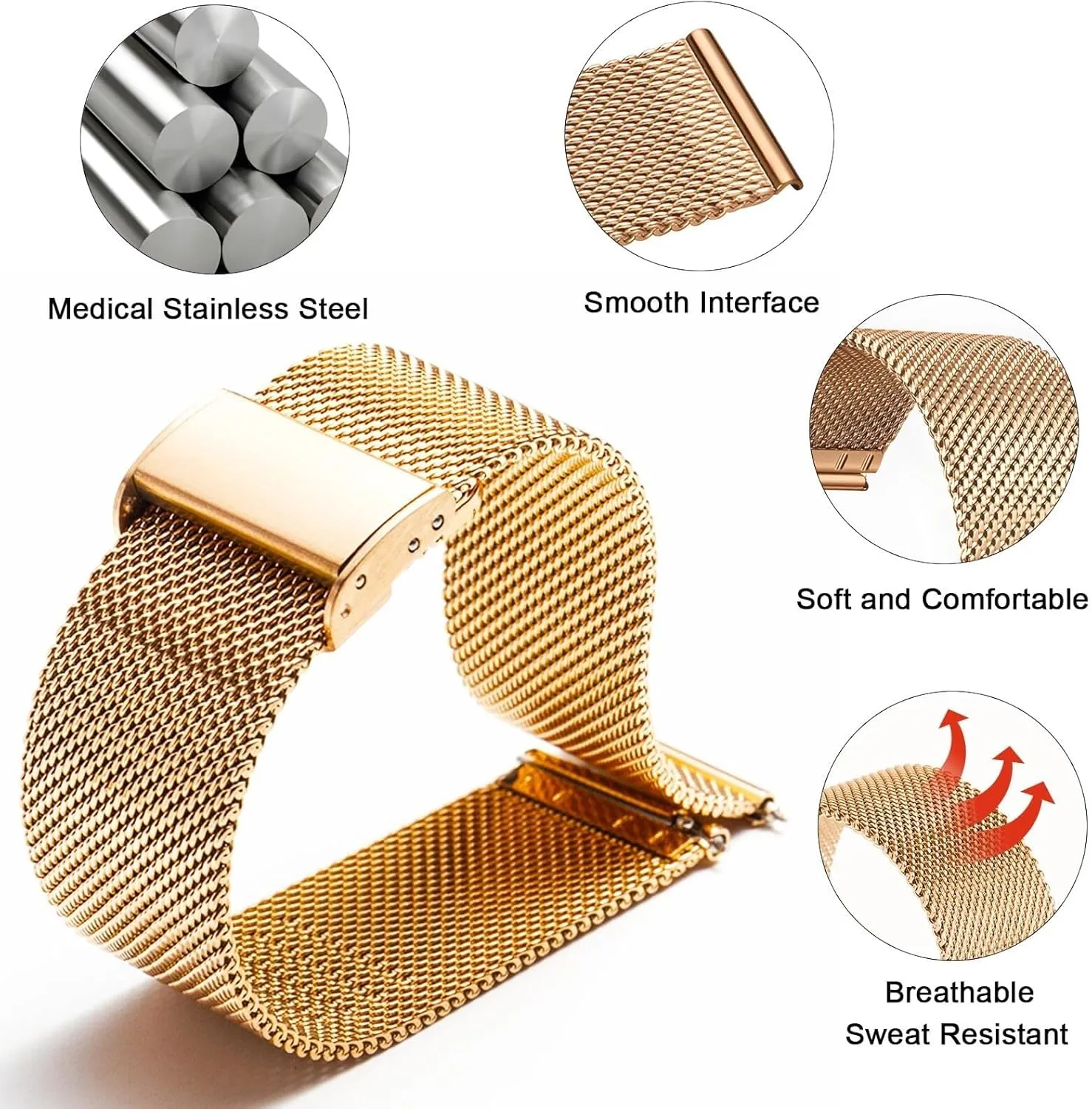 Release Watch Bands for Men Women Stainless Steel Smart Watches Strap Bracelet Replacement 18mm 20mm 22mm hedge psychology DASEB Watch Band Metal Quick 