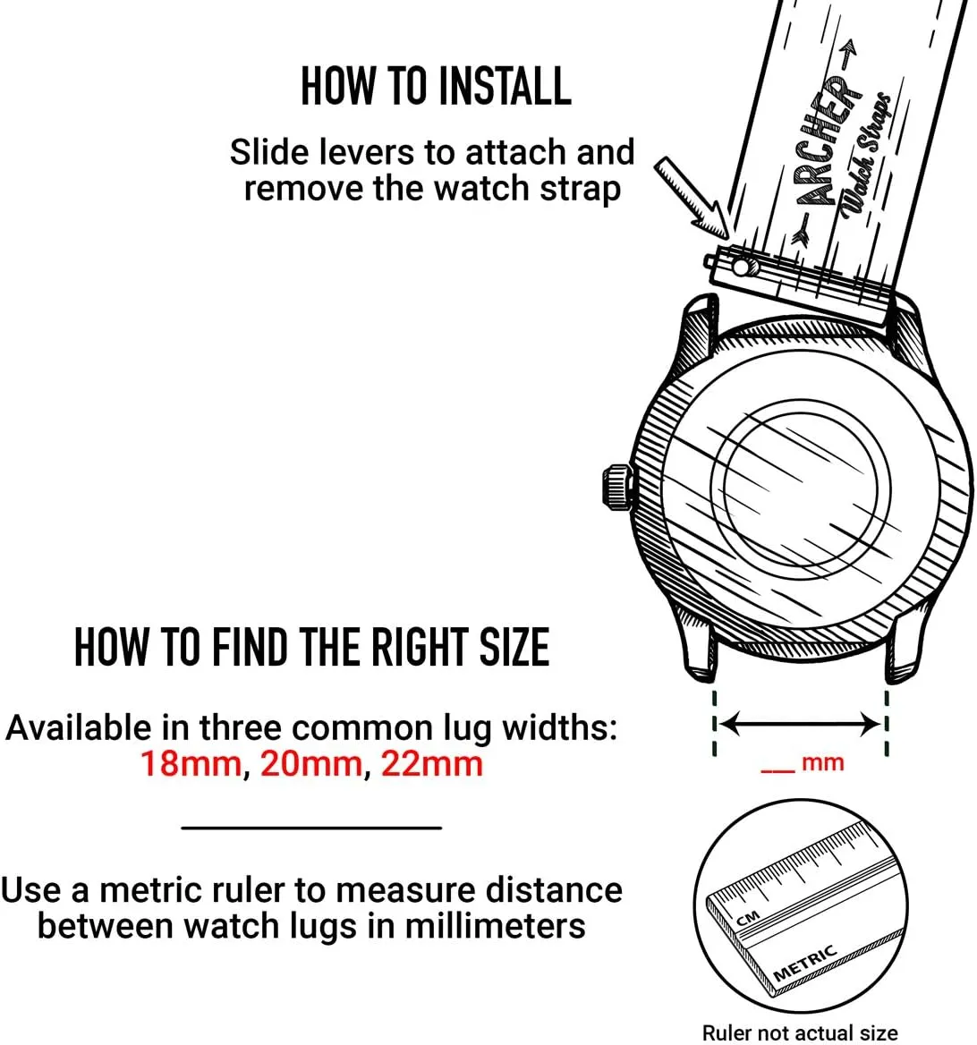 Release Watch Bands noise nightmare Archer Watch Straps - Premium Nylon Quick 