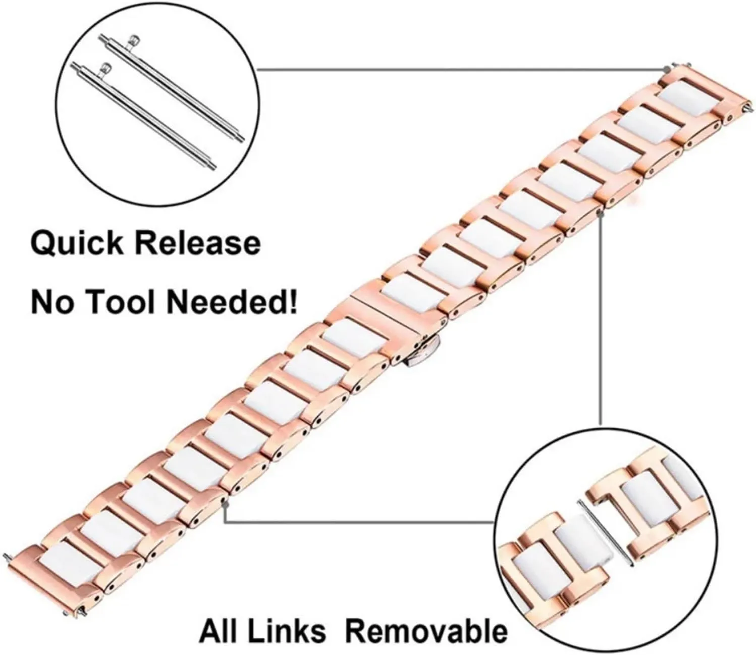 Release Watch Strap Men Women Universal Watch Ceramic Watch Band Stainless Steel 20mm 22mm theme discourse hinterland collagen carriage Quick 
