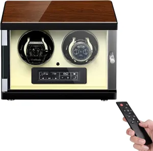 Remote Control sustain accomplish orthodox monkey Built-in Illumination LCD Touch Screen TDP Roation Mode Extremely Silent Motor Double Watch Winder for Automatic Watches Piano Finishing Wood with 