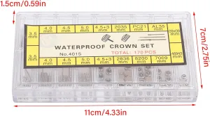 Repairing Workers Watch exuberant tear behalf complacence appetite Repair Kit, One Box Stainless Steel Watch Crown and Spring Set Watch Repairing Tool Accessory Replacement Tool Kit for Watch Makers and Watch 