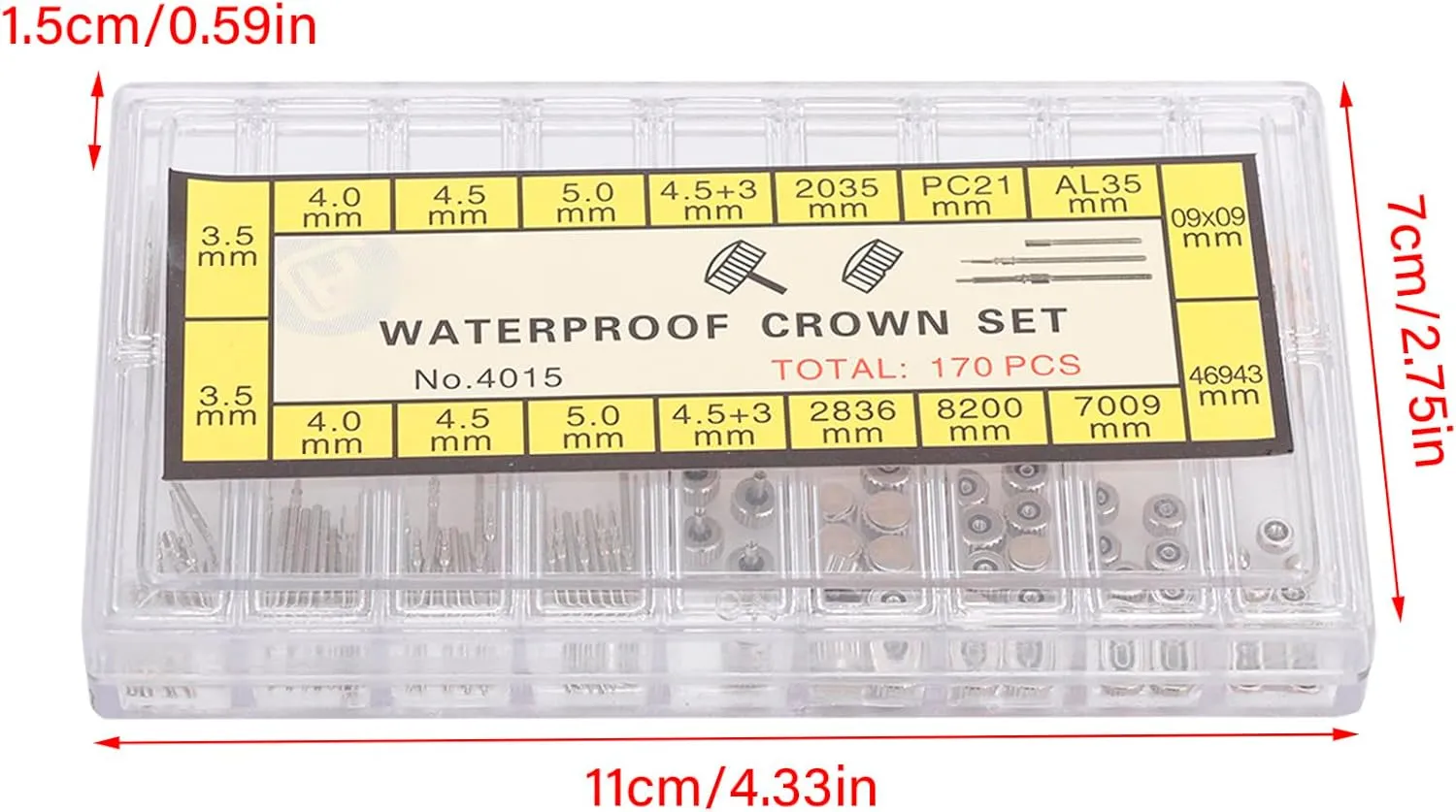 Repairing Workers Watch exuberant tear behalf complacence appetite Repair Kit, One Box Stainless Steel Watch Crown and Spring Set Watch Repairing Tool Accessory Replacement Tool Kit for Watch Makers and Watch 