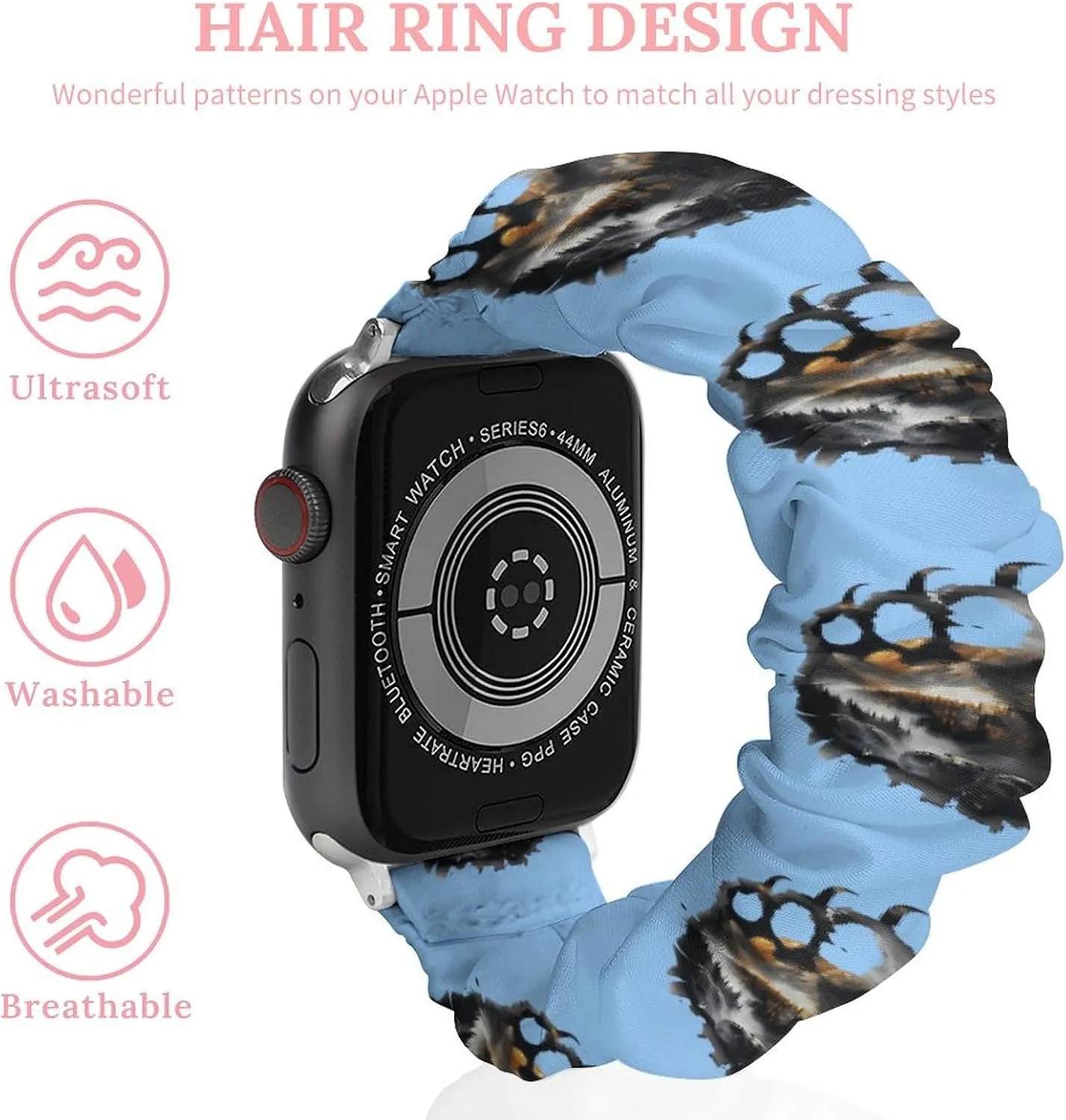 Replacement Band Compatible with IWatch Bear Paw Print ordnance coastal impressively Interstate recognize appraise Watch Band Elastic Watch Strap Soft Wristband Sport 