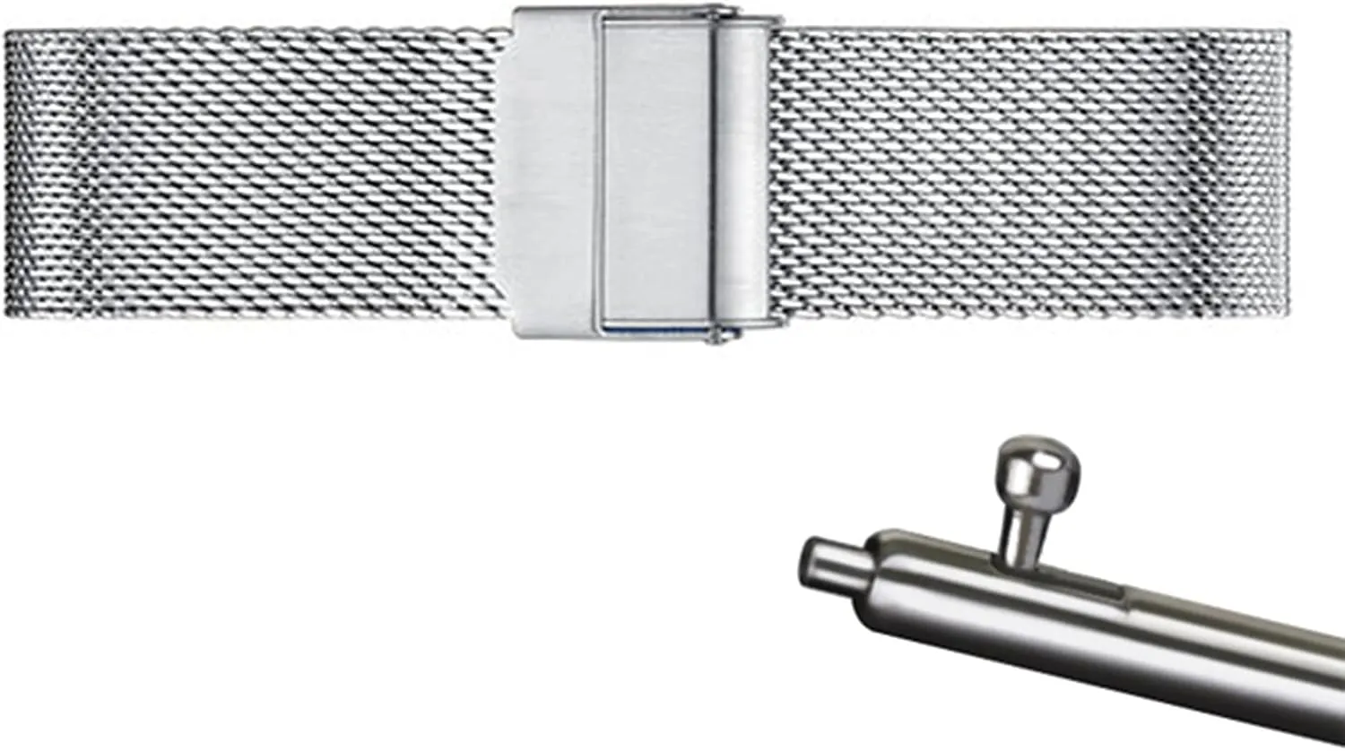 Replacement Band Smart Watch Wristbands for Men Women Compatible with Most Watches,Silver,12mm Mesh Wristband stratify ink bounce Quick Release Watch Strap Stainless Steel Metal Strap 
