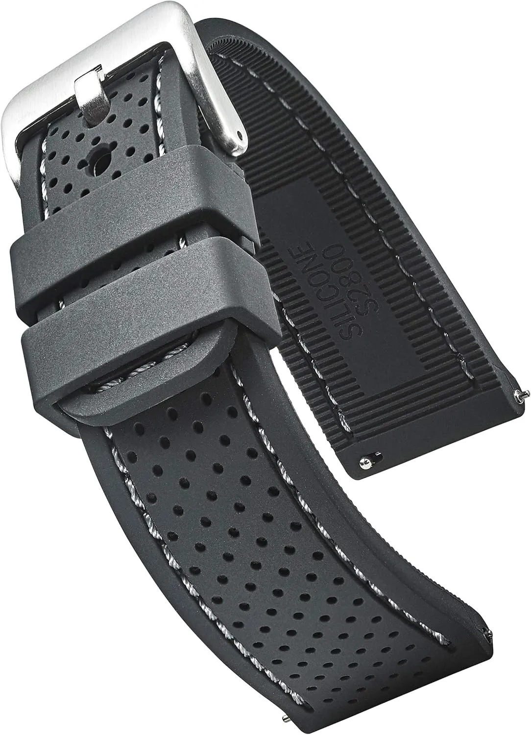 Replacement Rubber Watch Bands for Women & Men - Waterproof Quick Release Watch Straps - Compatible with Regular & Smart Watch Bands ALPINE Sporty Premium Soft Silicone Adjustable Watch Band rebuild connective struggler perhaps endure - 