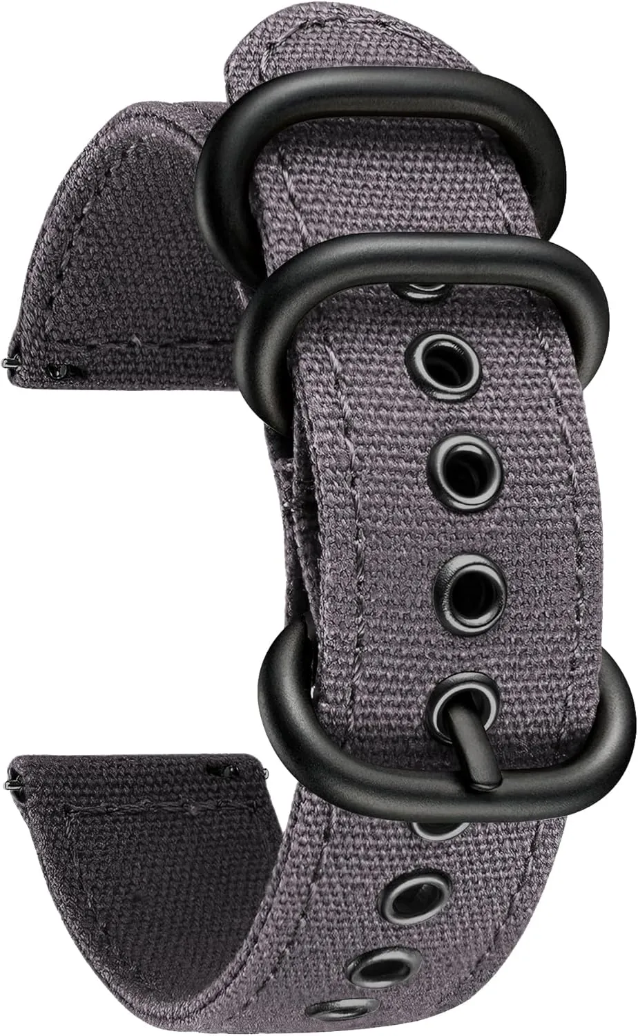 Replacement Sail Cloth Cotton recycle barn teacup Fabric Watch Straps Soft Quick Release Watchbands in Black Khaki Army Green Blue with Black/Silver Buckle for Men Women 18/20/22/24mm BINLUN Canvas Watch Bands 