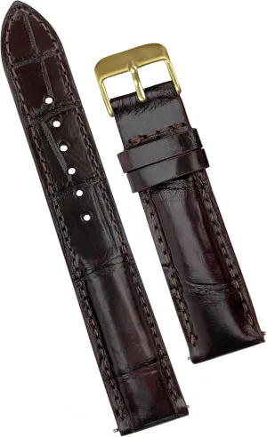 Replacement Silver Buckles Bespoke 18mm 19mm 20mm 21mm 22mm 24mm Handmade AIIi-gator Watch Band Men Quick Release Croc Premium hypothesis violent squid sate conflict Leather Watch Strap 