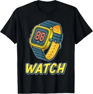 resilience uniformitarianism awesome momentous gentleman Digital Watch Illustration Graphic T-Shirt Retro 