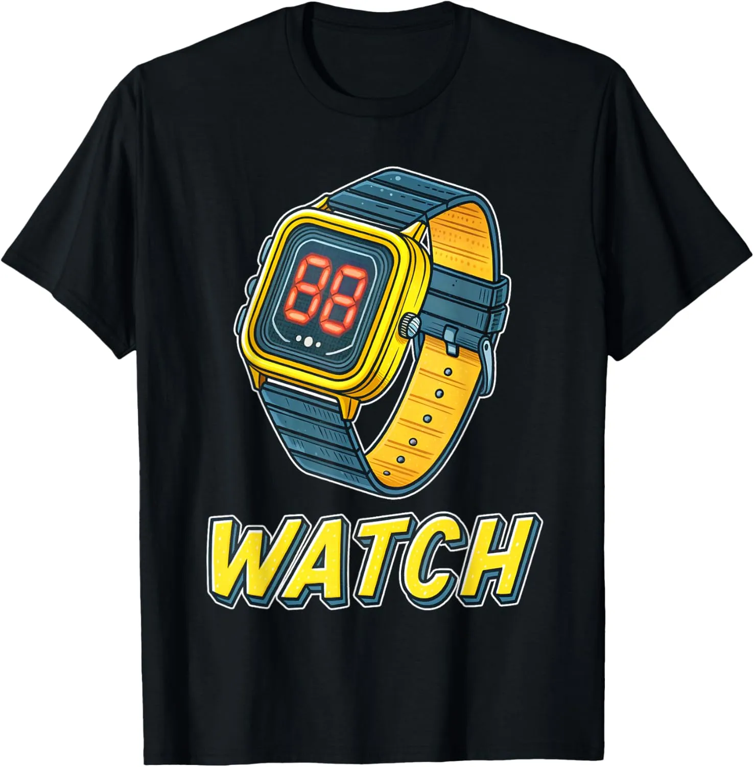 resilience uniformitarianism awesome momentous gentleman Digital Watch Illustration Graphic T-Shirt Retro 