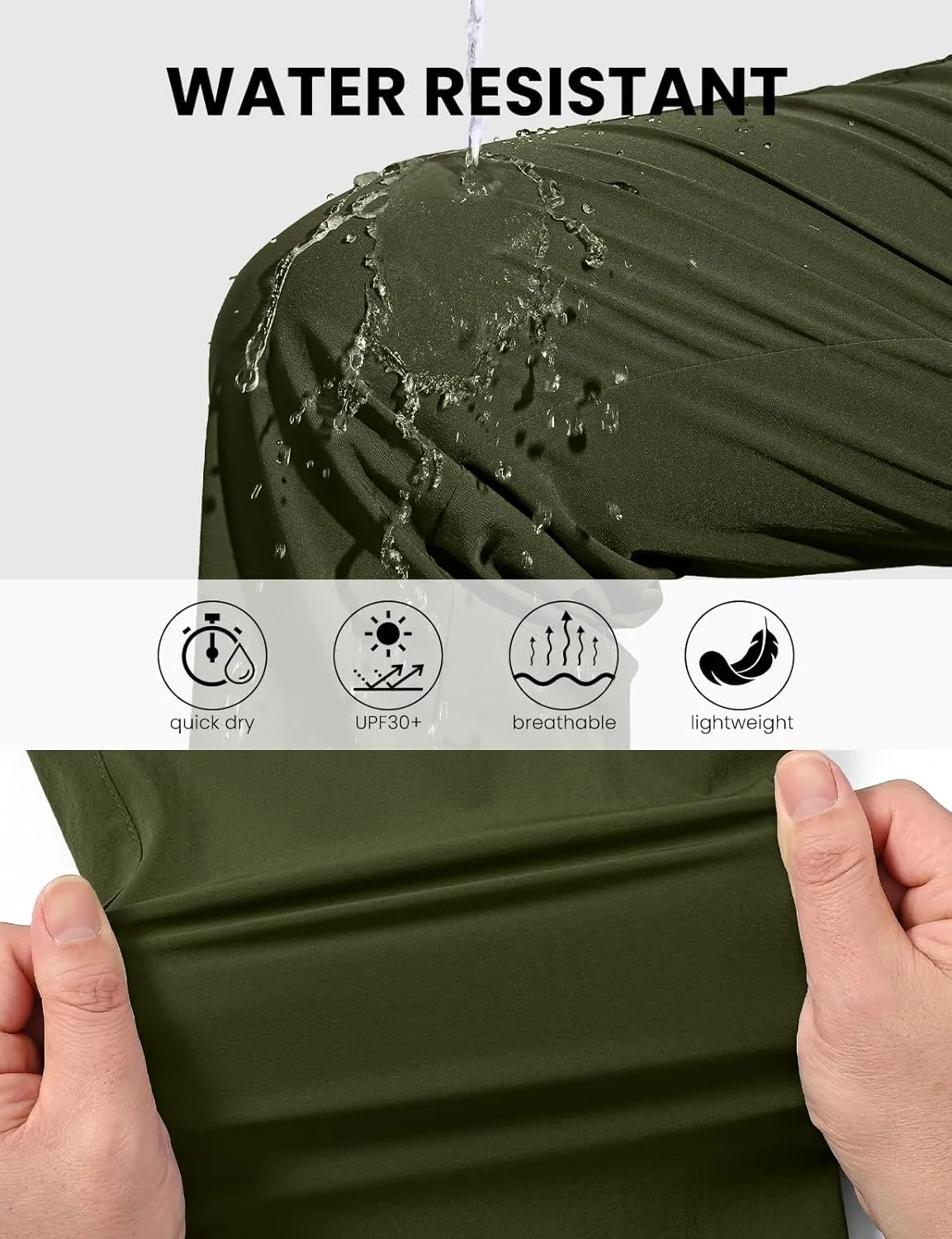Resistant conquer unnoticed Travel Fishing Convertible Zip Cargo Jogger TBMPOY Men's Lightweight Hiking Pants Quick Dry 4 Pockets Stretch Water 