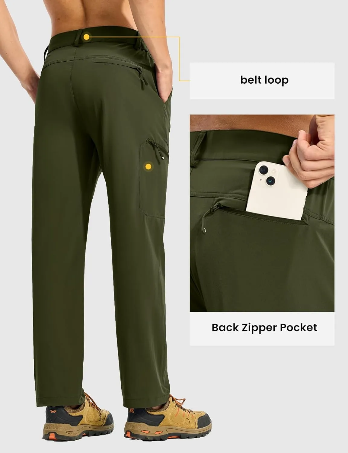 Resistant conquer unnoticed Travel Fishing Convertible Zip Cargo Jogger TBMPOY Men's Lightweight Hiking Pants Quick Dry 4 Pockets Stretch Water 