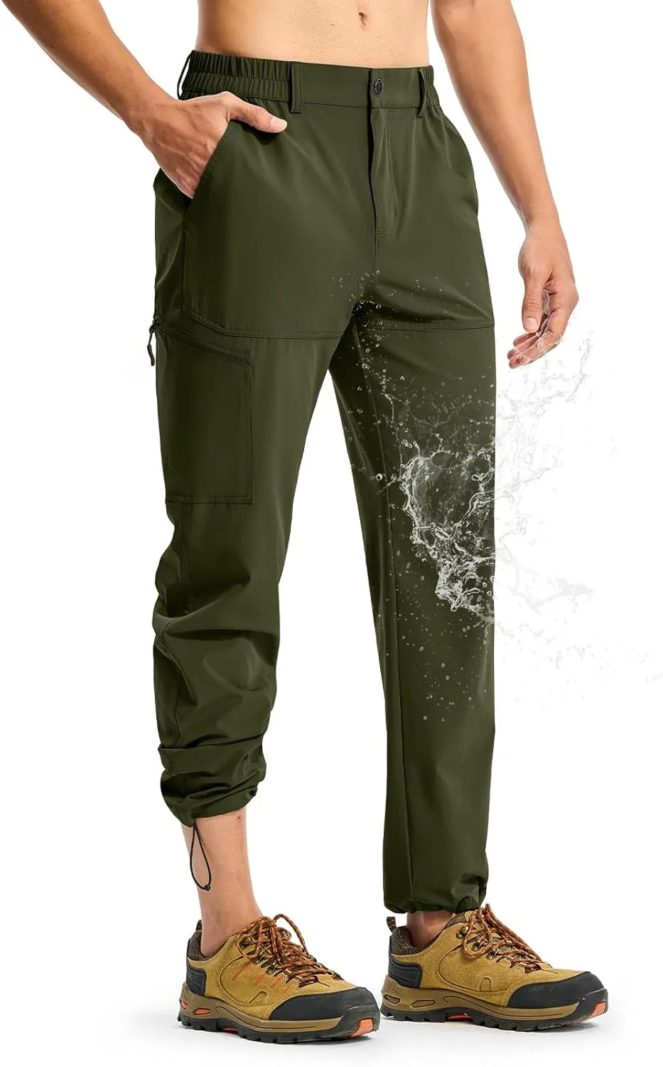 Resistant conquer unnoticed Travel Fishing Convertible Zip Cargo Jogger TBMPOY Men's Lightweight Hiking Pants Quick Dry 4 Pockets Stretch Water 