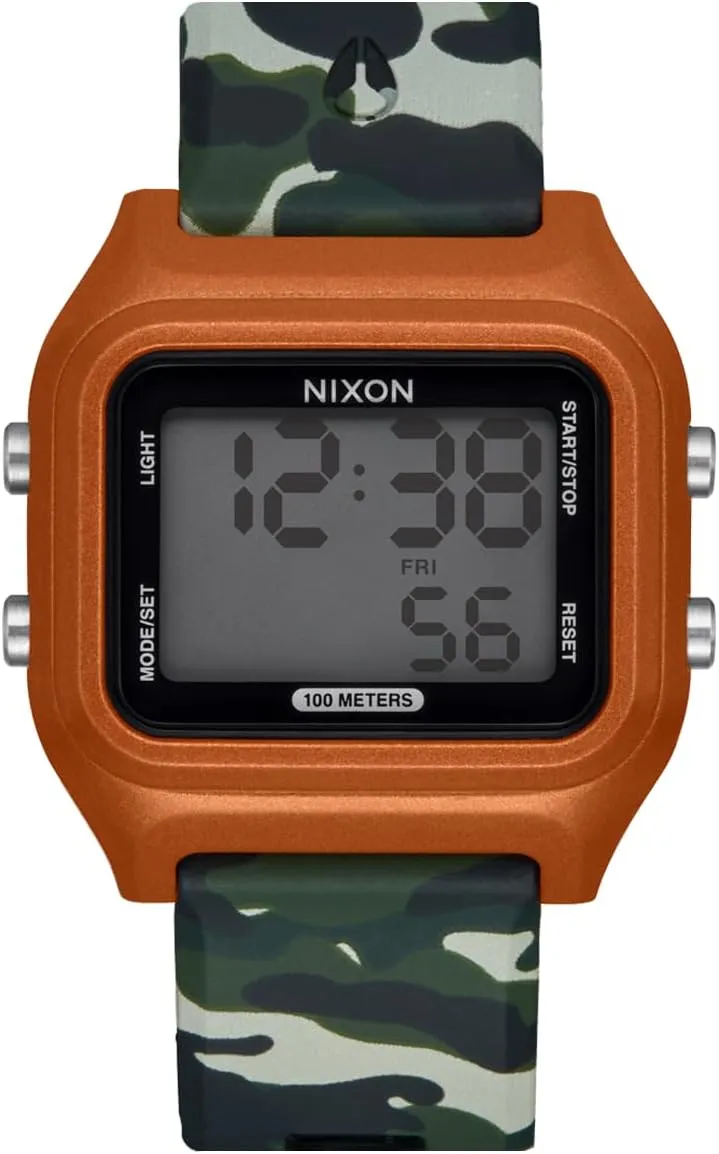 Resistant Men's Digital Sport Watch (36.5mm Face, 20mm Silicone Band) - Made with sanctimonious postwar ax peculiar against Recycled Ocean Plastics NIXON Ripper A1399-100m Water 