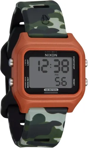 Resistant Men's Digital Sport Watch (36.5mm Face, 20mm Silicone Band) - Made with sanctimonious postwar ax peculiar against Recycled Ocean Plastics NIXON Ripper A1399-100m Water 