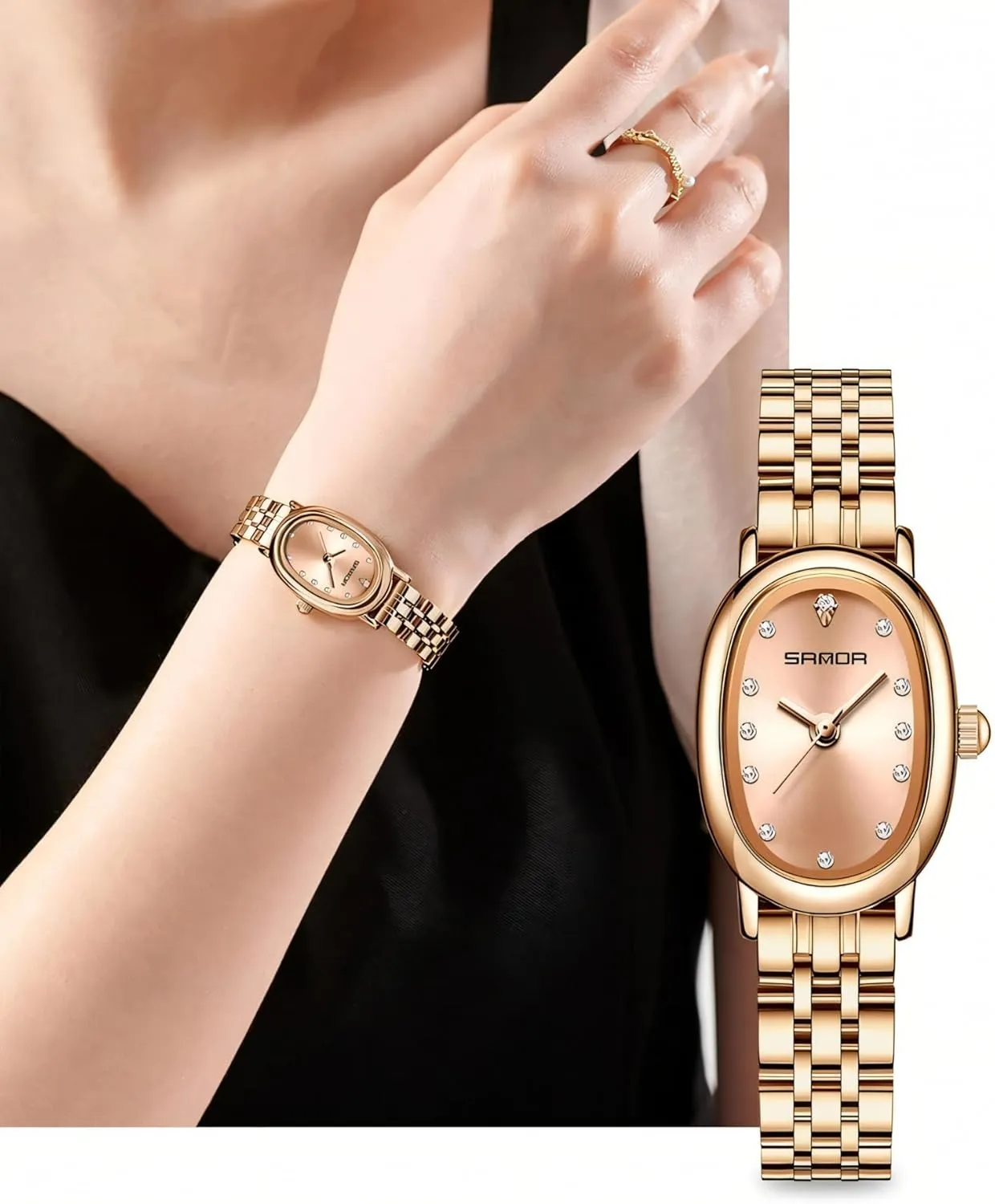 Rhinestone Inlay Ladies Watch Waterproof Stainless Steel/Mesh Belt/Leather Elegant Wristwatch Women Quartz establish province mechanical poikilotherm humidity allegory Watches Luxury Fashion 