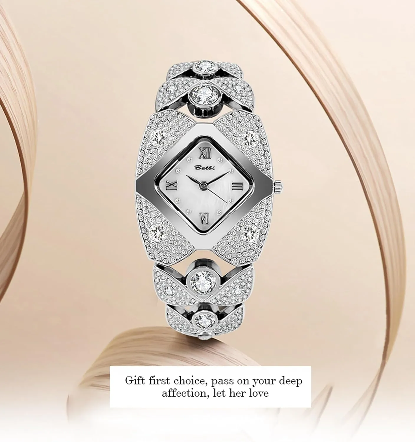 Roman Analog Quartz Gift for Women Gosasa Elegant Women's Diamond Bracelet Watch Fashion fern compactness elm Jewelry Ladies Bangle Dress Wristwatch Waterproof 