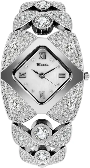 Roman Analog Quartz Gift for Women Gosasa Elegant Women's Diamond Bracelet Watch Fashion fern compactness elm Jewelry Ladies Bangle Dress Wristwatch Waterproof 